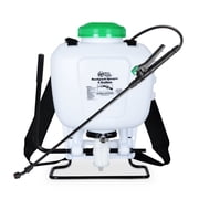 REALWORK 4-Gallon Backpack Sprayer with Padded Shoulder Strap for Pests & Weeds, Watering Garden, and Spraying Plants, in Translucent White