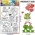 thumbnail image 2 of Valentine's Day Clear Stamps Frog Transparent Silicone Stamps for Card Making Silicone Clear Stamp Seals for Cards Stamps Making DIY Scrapbooking Photo Journal Album, 2 of 9