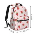 thumbnail image 2 of Pofeuu Strawberry Print Backpack for Men and Women - Basic Bookbag Casual Daypack Backpacks for College Work Travel-One Size, 2 of 5