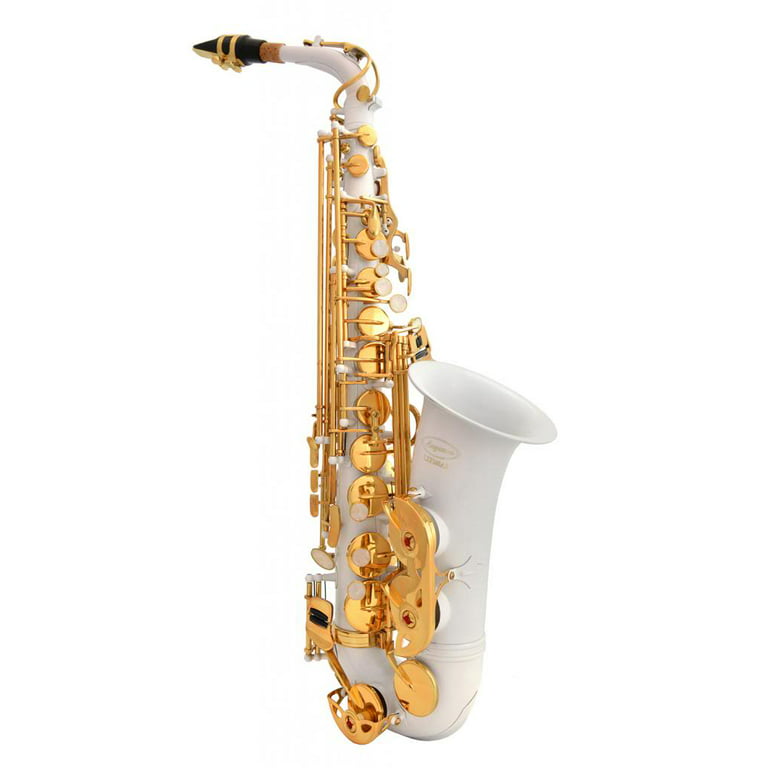 BaytoCare Professional Alto Drop E Saxophone Sax with Case, Gold