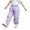 Purple, variant on Girls Rain Pants (1-8Years) Full Length Rainproof Waterproof Elastic Waist Polyester Spandex Pants Purple Size 7