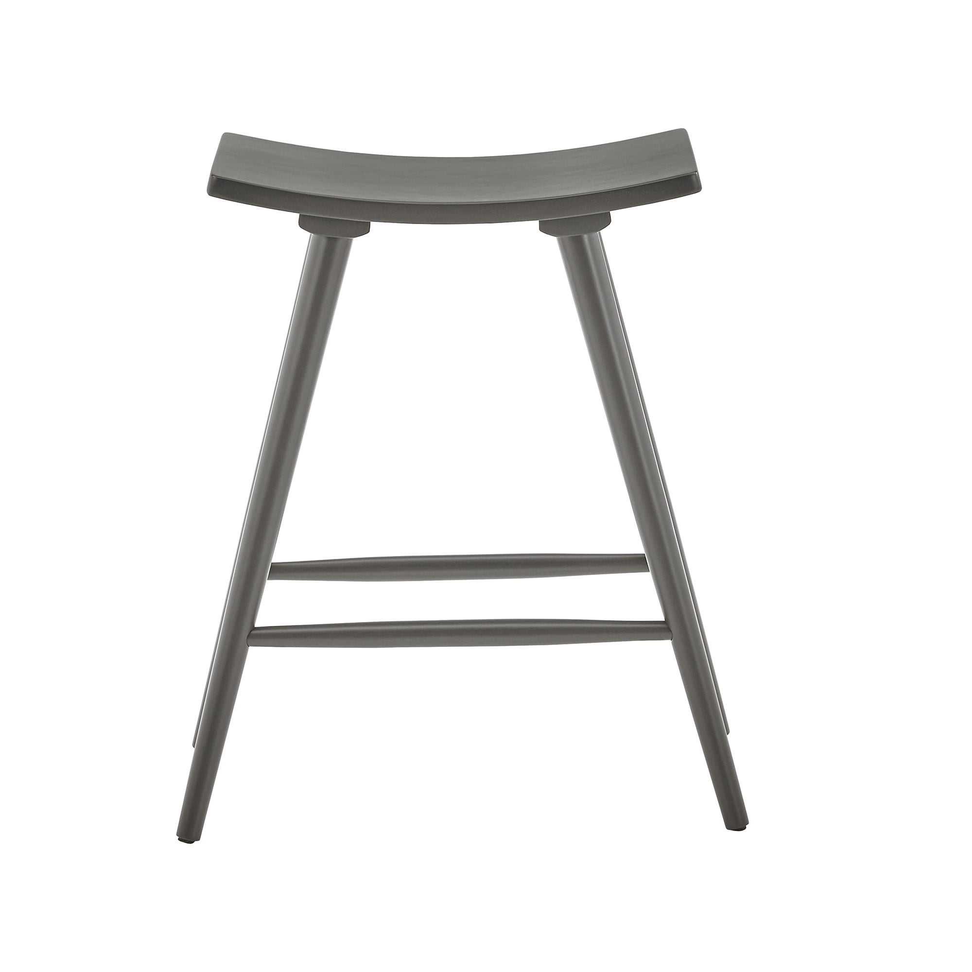 Weston Home Danville Solid Wood 24" Counter Stool, Set of 2, Frost Grey Finish