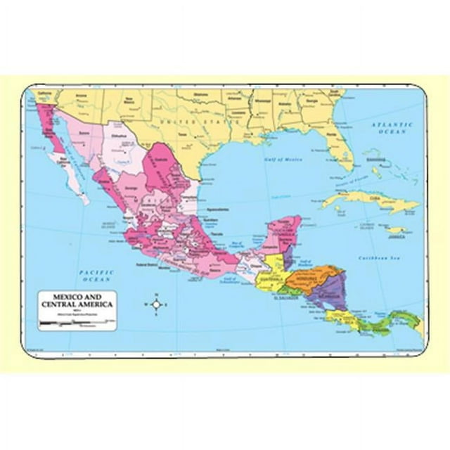 Painless Learning MEX-1 Mexico Placemat - Pack of 4