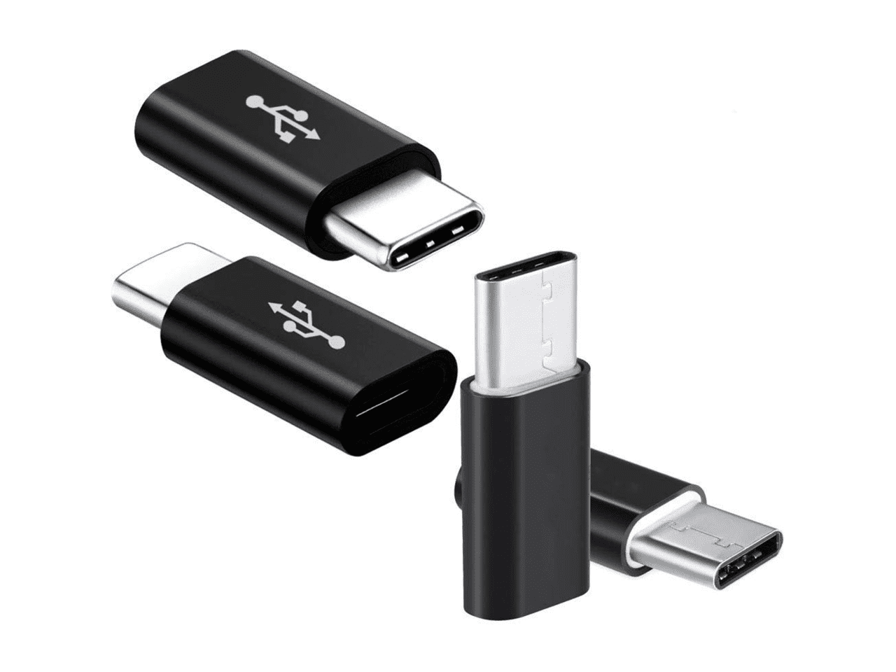 10 PCS USB Type-C Adapter USB Type-C to Micro USB Adapter Connector USB Type-C Adapter Fast Charging for Samsung Galaxy S8 Plus, Samsung Galaxy Note 8, Nexus 6P 5X, Nintendo Switch,(Black)