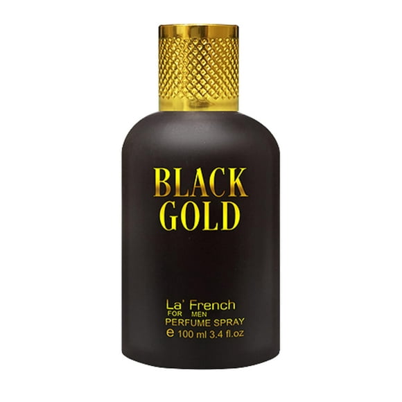 La' French Black Gold Vaporisateur de Parfum pour Hommes 100ml, 3.4 Fl.oz. / Parfum Longue Durée pour Garçons - avec des Notes de Poivre Noir, Café et Vétiver / Meilleur Cadeau pour Mari - Adapté à Toutes les Occasions