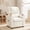 Cream, variant on Snugway Kids Recliner Chair, Faux Leather Toddler Armchair with 2 Cup Holders & Side Pocket, Light Pink, 90lbs Capacity for 1+ Years Old