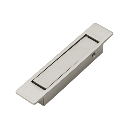 Satin Nickel Flush Pull 90Mm Concealed Handle
