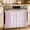 Pink, variant on Oven Skirt Curtain for Kitchen 20x27 Inch, Vintage Blush Pink Gray Oven Curtain with 8 Ribbon Ties & Ruffle Trim, Stove Skirt Curtain Dishwasher for Cabinets Over Sinks Abstract Linen Texture Modern