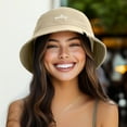 thumbnail image 3 of Dalix Salty Embroidered Bucket Hat Cotton Summer Beach Vacation Cap Womens in Sesame Beige S Small, 3 of 5