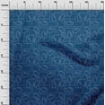 thumbnail image 2 of oneOone Organic Cotton Voile Fabric Geometric Maze & Rabbit Animal Sashiko Printed Fabric 1 Yard 42 Inch Wide, 2 of 4