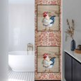 thumbnail image 3 of Farmhouse Roosters Window Privacy Film, Vintage Farm Chicken Pink Leaves Static Cling UV Sun Blocking Heat Control Window Tint Day and Night, Non-Adhesive One Way Windows Privacy Cover 17.7''x78.7'', 3 of 6