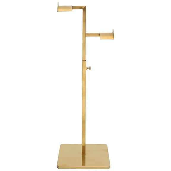 FOMIYES Purse Stand Holder Bag Display Rack Golden Stainless Steel 1Pcs 26.8X6.7X5.9In