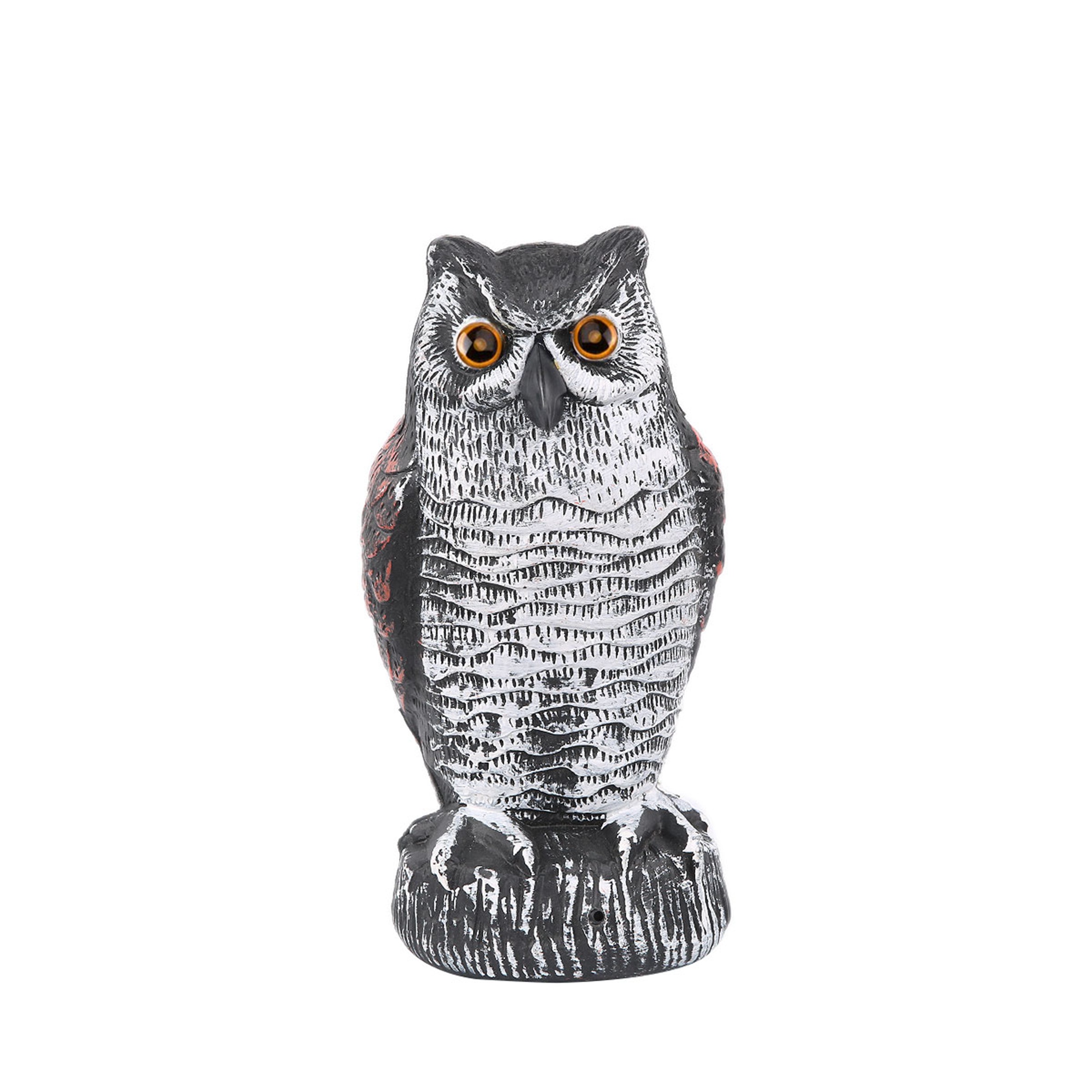 Buy Scarecrow Owl Decoy Statue Bird Repellent with Flashing Eyes