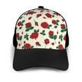 thumbnail image 3 of Naloa Rose Flowers Adult adjustable Print Baseball Hat, Patchwork curved brim baseball capfor Men and Women, One Size, 3 of 5