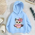 thumbnail image 2 of Girls Clothes 4t Cartoon Pattern Crewneck Cotton Trendy Preppy Hooded Oversized Long Sleeve Shirts Clothes for Girls, 2 of 4