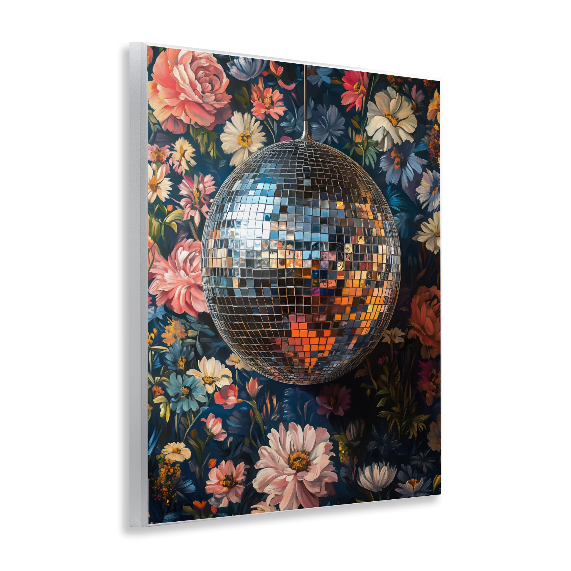 Stupell Industries Floral Disco Ball Reflection Wall Plaque Art, design by LSR Design Studio