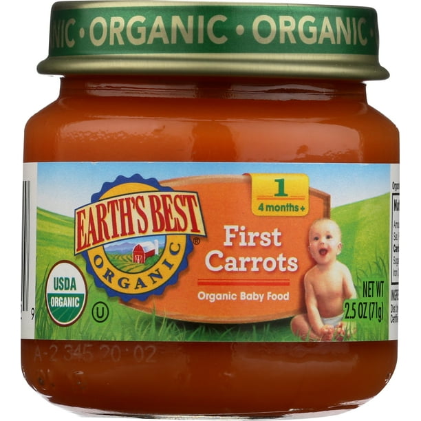 Earth�s Best Organic Stage 1, First Carrots Baby Food, 2.5