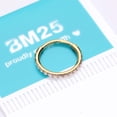 thumbnail image 5 of Golden Brilliant Sparkle Gems Lined Clicker Hoop Ring, 5 of 5