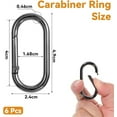 thumbnail image 3 of Duslogis 6 Pcs Oval Carabiner Snap Clip, Metal Spring Key Ring, Trigger Snap O Ring Hooks Clip Spring Keyring Buckle Heavy Oval Dog Tag Clips for Bags Purse Keychain Replacement, Black, 3 of 7