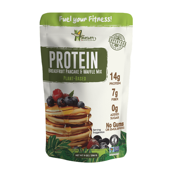 Amasar Mix Pancake Waffle Protein Breadfruit 9 oz Pack of 6