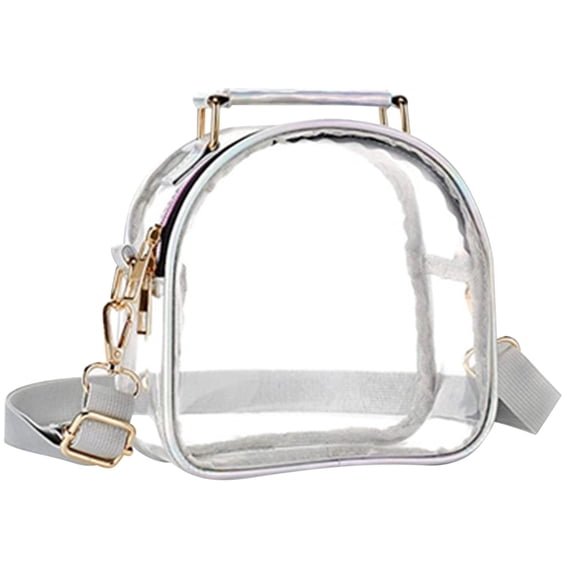 Clear Crossbody Bag,See Through Crossbody Bag Plastic Transparent Crossbody Bag Stadium Approved Clear Purse Bag for Concerts Sports Events Festivals