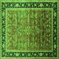 thumbnail image 1 of Ahgly Company Indoor Square Oriental Green Industrial Area Rugs, 8' Square, 1 of 4
