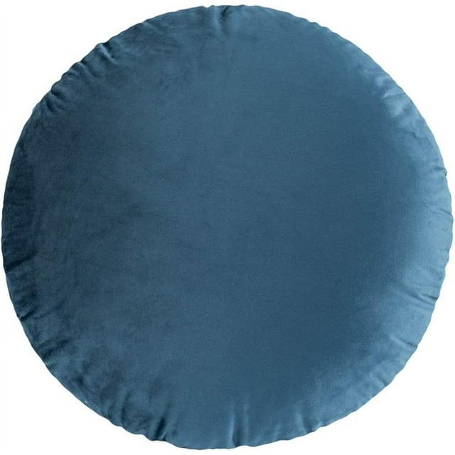 Solid Color Round Throw Pillow Sham, Round Pillow Covers for Home Decoration, Soft Warm Pillow Case (Dark Blue)