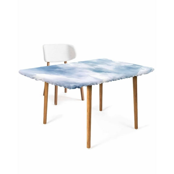 Blue Sky Rectangle Tablecloth, Waterproof Elastic Fitted Table Covers for 3 Foot Tables, 24x36inch Decorative Tablecloths for Picnic, Camping, Outdoor, Cloud Gradient Natural Landscape Scenery