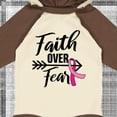 thumbnail image 4 of Inktastic Breast Cancer Awareness Faith over Fear with Pink Ribbon and Arrow Girls Long Sleeve Baby Bodysuit, 4 of 5