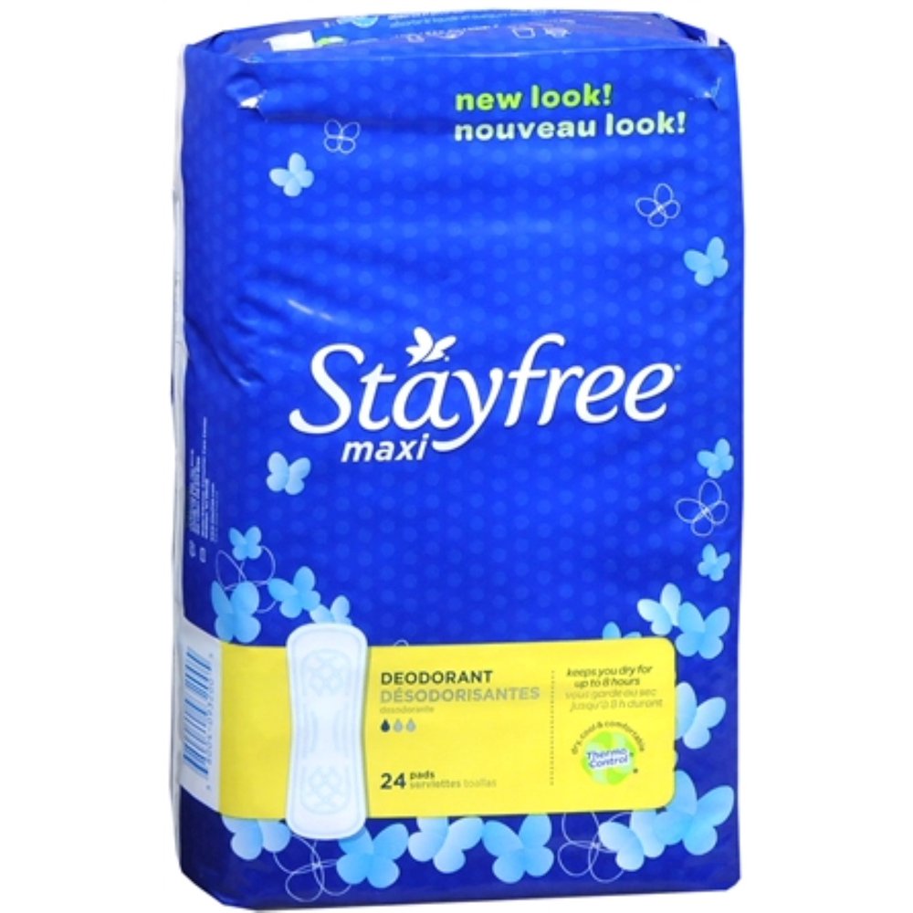 STAYFREE Maxi Pads Deodorant 24 Each (Pack of 3)