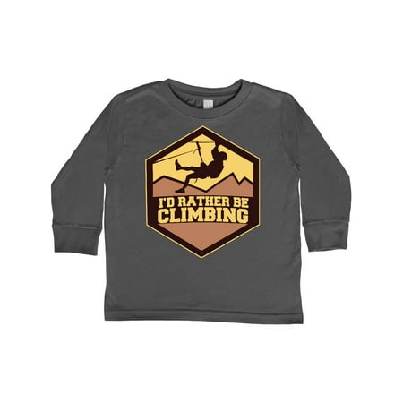 

Inktastic I d Rather Be Climbing Gift Toddler Boy or Toddler Girl Long Sleeve T-Shirt