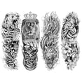 thumbnail image 2 of Etiqueta Engomada Del Tatuaje Del Brazo 3D Animal Brazo Tatuaje Lobo León Cool Falso Tatuaje Oso para Niñas Niños Amante Pareja Wdftyju Libre de BPA, 2 of 4