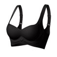 thumbnail image 3 of Riforla Women's Wireless Bra with Seamless Smooth Comfort Wirefree T Shirt Bra Womens Bras Black XL, 3 of 5