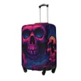thumbnail image 2 of Haiem Purple-Red Skull Luggage Cover Printed Suitcase Covers for Luggage Elastic Washable Suitcase Protector Fits 18-32 Inch Luggage-Small, 2 of 9