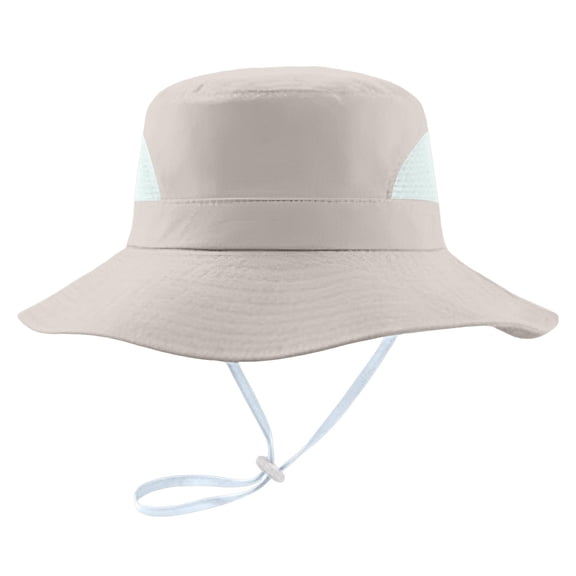 zaveiop Boy Girl Sun Hat Child Summer Foldable Beach Hats with UPF50 Sun Protection Wide Brim Toddler Bucket Hat Cap (Khaki, 1-3 Years)
