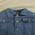 thumbnail image 3 of Toddler 2pcs Kids Girls Denim Jacket Jeans Set Outfits,3-8Y Baby Denim Button jacket Tops+ Elastic Waist Flare Jeans pants Set Kid Spring Fall Outfits Set, 3 of 8