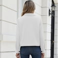 thumbnail image 4 of Lumtrix Womens Fashion Cropped Jacket Corduroy Button Down Long Sleeve Coats | Lightweight Crop Shackets Outwear White S, 4 of 4
