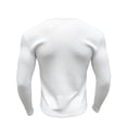 thumbnail image 3 of Daiosportswear Men's Deep V Neck Sheer T-Shirt Slim Fit See Through Muscle Tee Shirts Long Sleeve Stretch Clubwear Tops White XL, 3 of 7