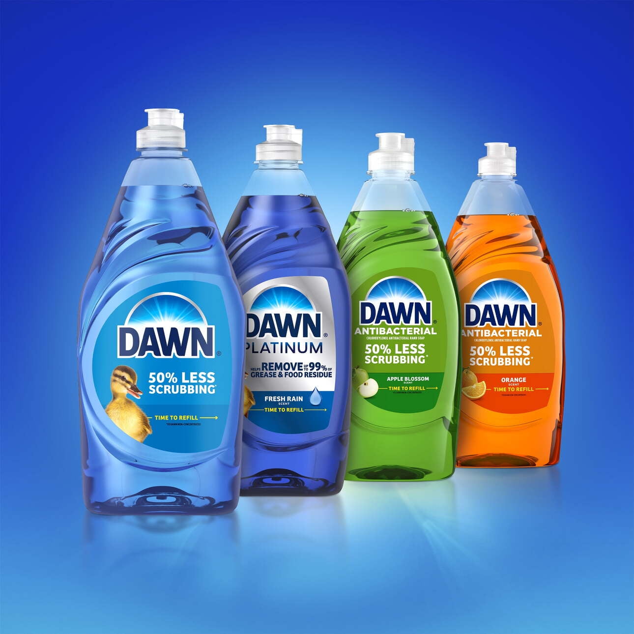 (4 pack) Dawn Platinum Dish Soap, Dishwashing Liquid, Wild Jasmine, 32.7 fl oz