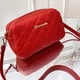 thumbnail image 3 of Bolso Mujer Hombro Bordado Crossbody PU Lattice Messenger Rojo, 3 of 7