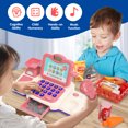 thumbnail image 7 of Petbank Cash Register Playset for Kids, 43PCS  Prentend Play Toys  with Microphone, Scanner, Pretend Credit Card, Play Food, Supermarket Play Gift with sound, for Boys Girls Age 3-12, Pink, 7 of 7