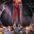 thumbnail image 2 of QWKLEAJ Halloween Pajama Pants Men Spooky Sleepwear Lounge Pants Horror Themed Fleece Trousers Pumpkin Ghost Print Loungewear Mens Sleep Bottoms Funny Halloween Night Pants, 2 of 6