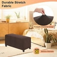 thumbnail image 2 of Funda de Ottomán Rectangular Estirable Uxcell 14" x 40" x 15" Protector de Funda para Taburete de Sala de Estar/Interior [Café], 2 of 7