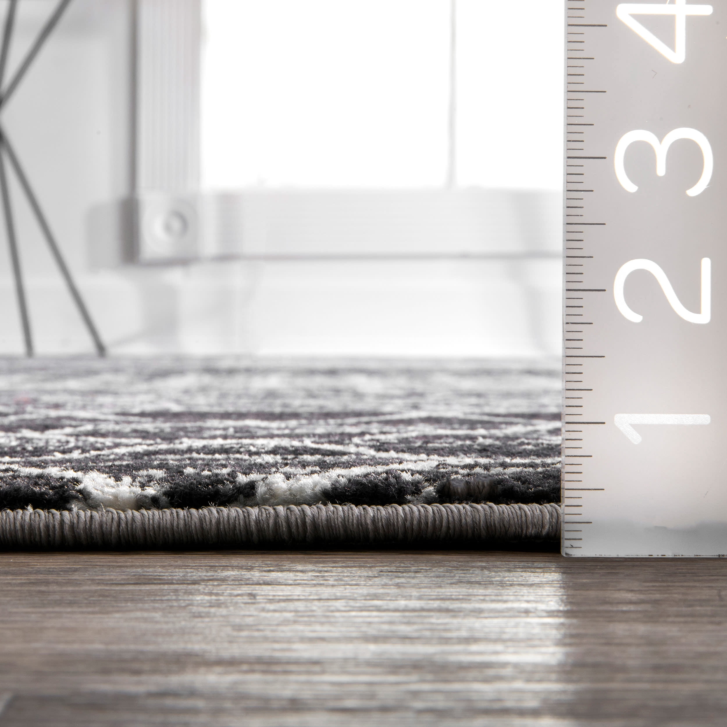 nuLOOM Moroccan Blythe Area Rug, 6' Square, Black
