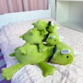 thumbnail image 4 of Gran dinosaurio ponderado muñeco de peluche de juguete de dibujos animados animales de peluche muñecas juguete suave regalo de cumpleaños para niños AGreen13.7In, 4 of 5