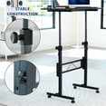 thumbnail image 2 of VIVO Black Mobile 32" Height Adjustable Computer Workstation, 2 of 8
