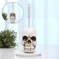 thumbnail image 4 of Portaescobillas para inodoro Skull Cranium, accesorios de novedosos, base de almacenamiento higiénico, resina para Halloween, de BLESIY Escobillero, 4 of 8