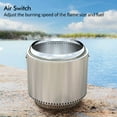 thumbnail image 5 of 27" Smokeless Fire Pit with Adjustable Airflow, 304 Stainless Steel Wood-Burning Firepit, 360° Heat & Secondary Burn Technology, Portable Outdoor Fire Bowl for Camping, Backyard, Family Gatherings, 5 of 7