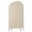 Beige, variant on Vintage Dark Red Wedding Arch Cover,Stretchy Spandex Arch Backdrop Stand Covers 6.6 FT,Farmhouse Retro Solid Color Linen Texture Round Top Arched Backdrop Cover for Birthday Party Baby Shower