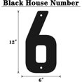 thumbnail image 2 of 12 Inch Modern Metal House Numbers, Metal Letter, Black Door Number, Metal Mailbox Numbers and Letters, Metal House Address Letters and Numbers for Outside Signs (6), 2 of 8